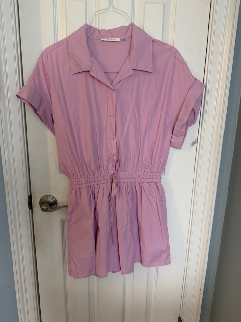 Light Pink Short-Sleeve Romper by